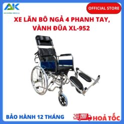 Xe Lăn Bô Ngả 4 Phanh Tay, Vành Đũa Oromi XL-952 – BH 1 Năm