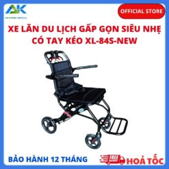 Xe Lăn Du Lịch Gấp Gọn Siêu Nhẹ Có Tay Kéo XL-84S-NEW – BH 1 Năm