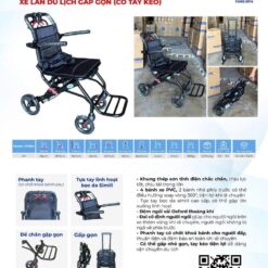 Xe Lan Du Lich Gap Gon Sieu Nhe Co Tay Keo XL 84S NEW 7