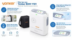 Máy oxy mini Yonker BXM Y101 sạc nhanh tiện lợi